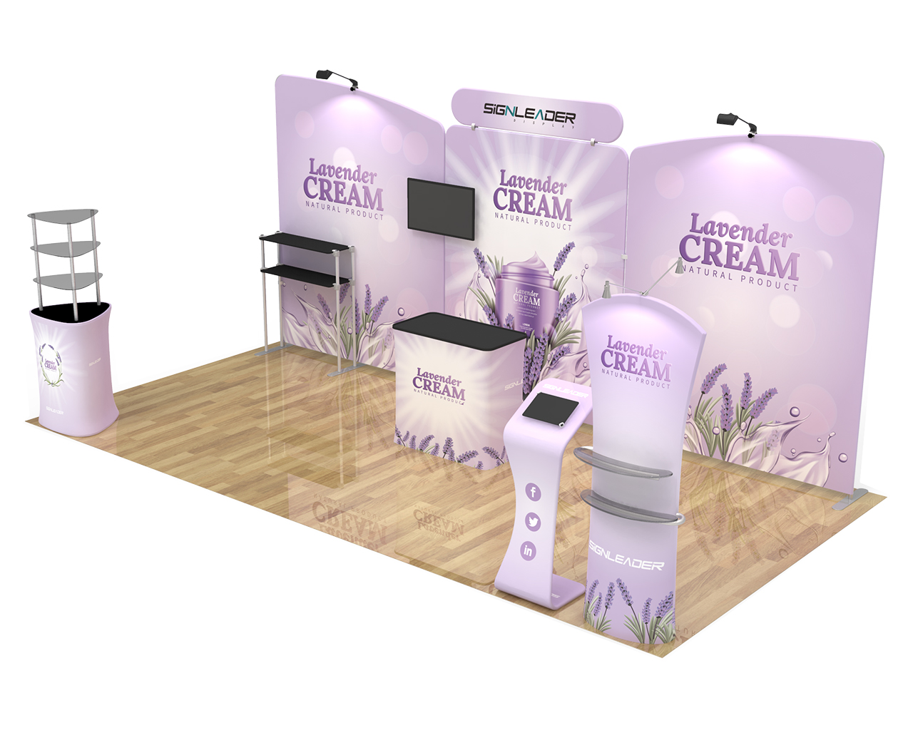 10x20ft Commercial Custom Trade Show Booth Combo K