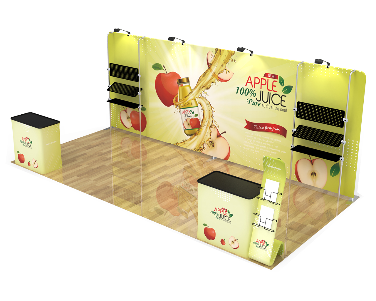 10x20ft Commercial Custom Trade Show Booth Combo M