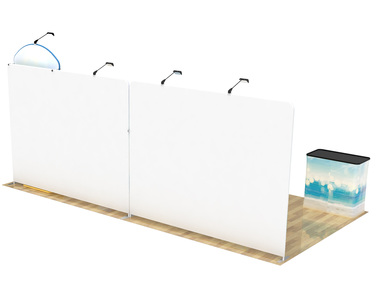 10x20ft Commercial Custom Trade Show Booth Combo N