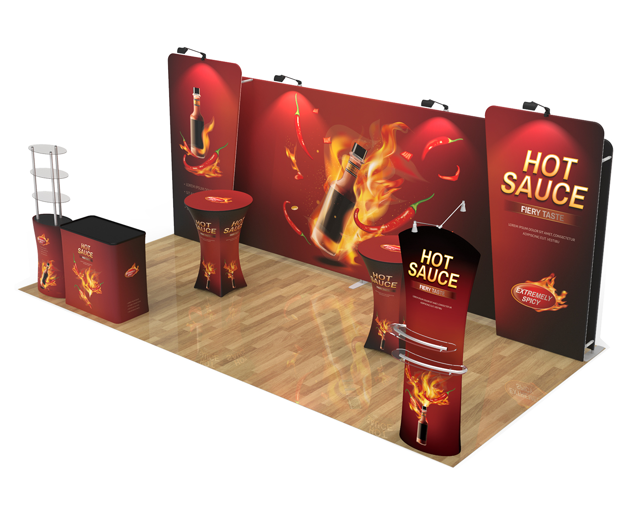10x20ft Commercial Custom Trade Show Booth Combo O