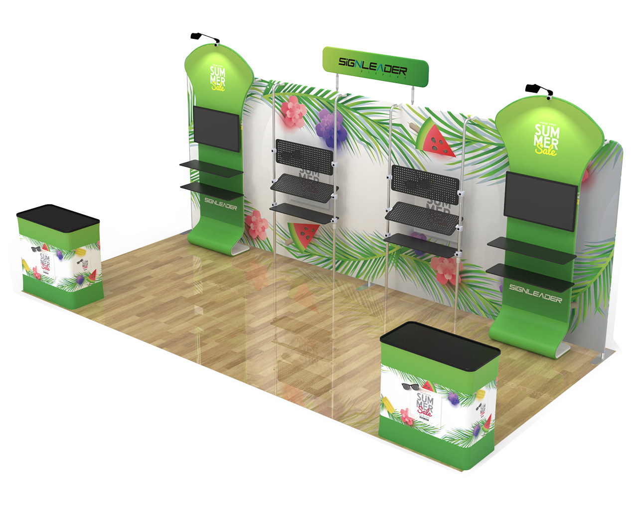 10x20ft Commercial Custom Trade Show Booth Combo P