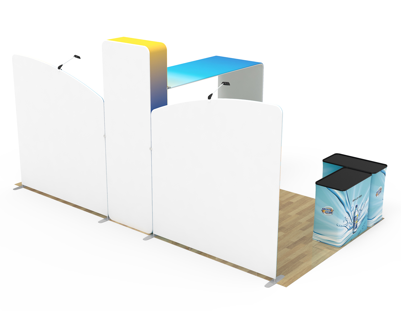 10x20ft Commercial Custom Trade Show Booth Combo Q