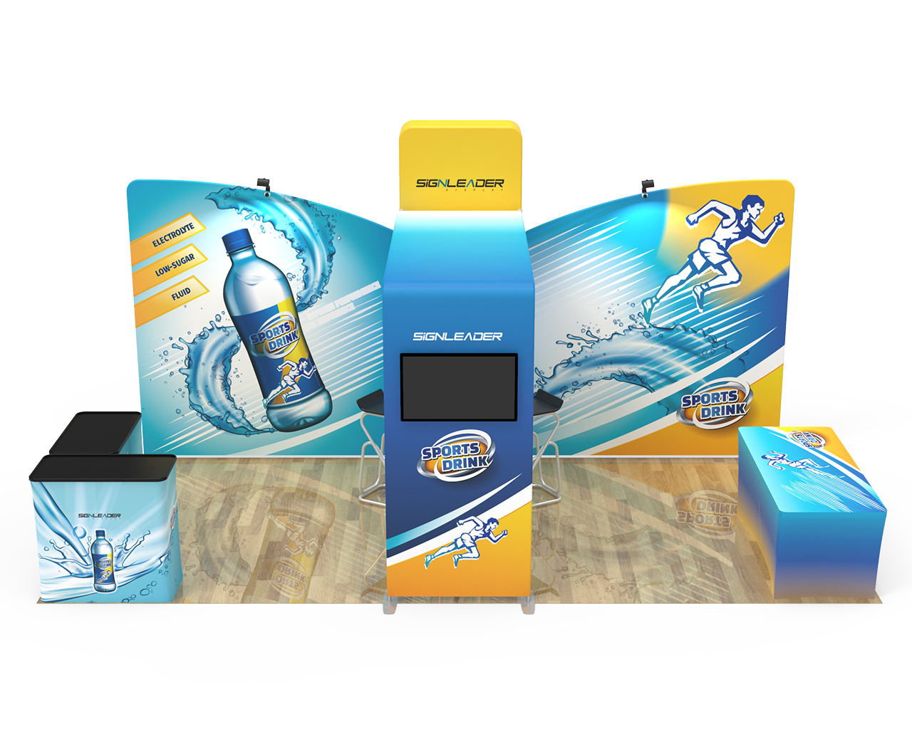 10x20ft Commercial Custom Trade Show Booth Combo Q