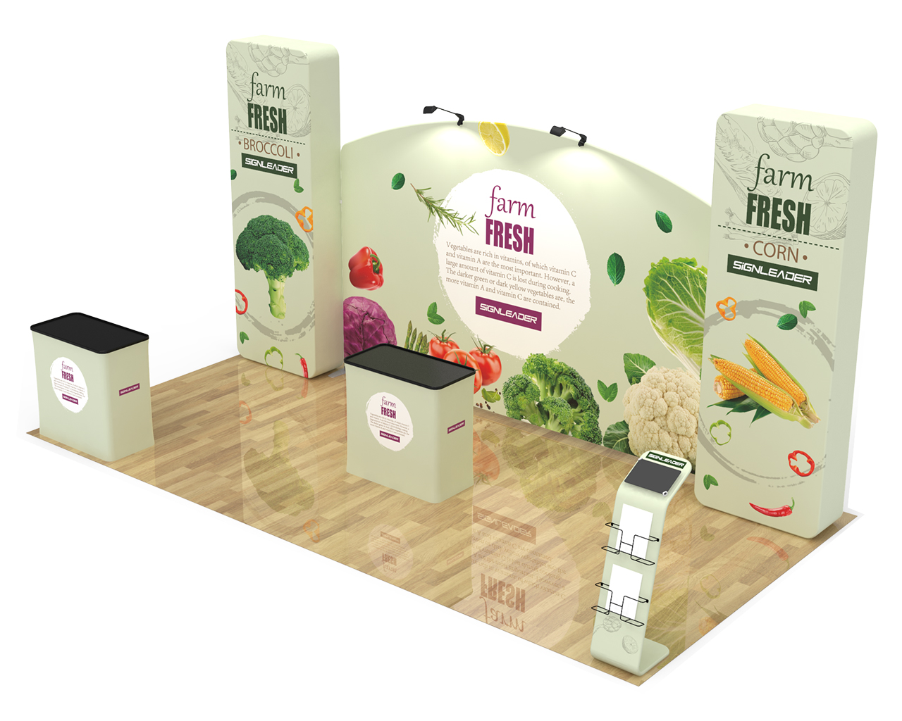 10x20ft Commercial Custom Trade Show Booth Combo R