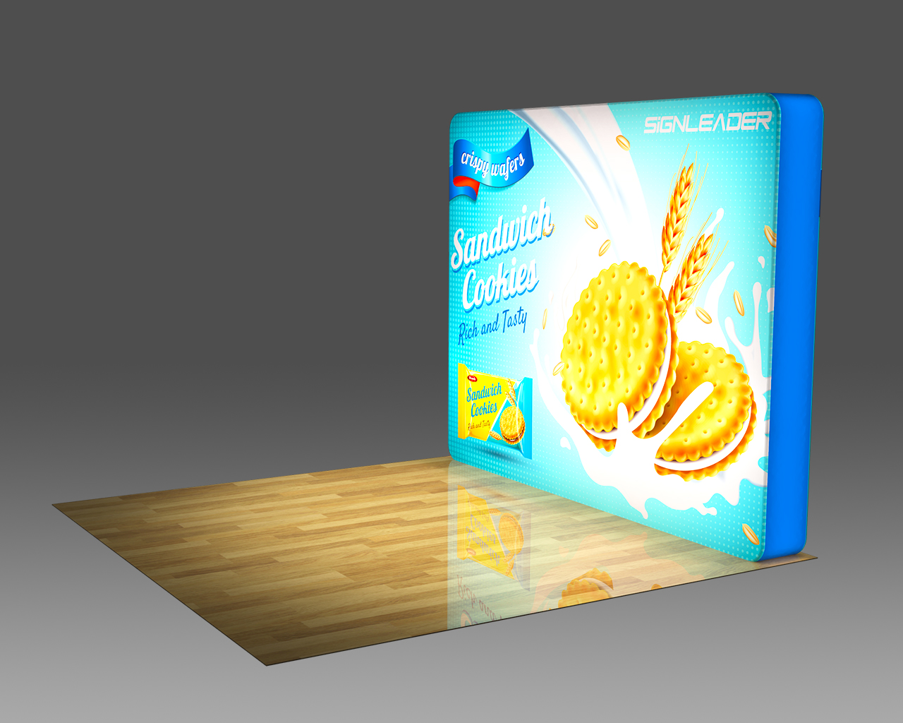 10FT Arc Angle Tension Fabric Backlit Display for Trade Show