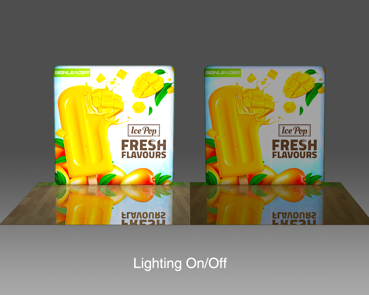 8FT Arc Angle Tension Fabric Backlit Display for Trade Show