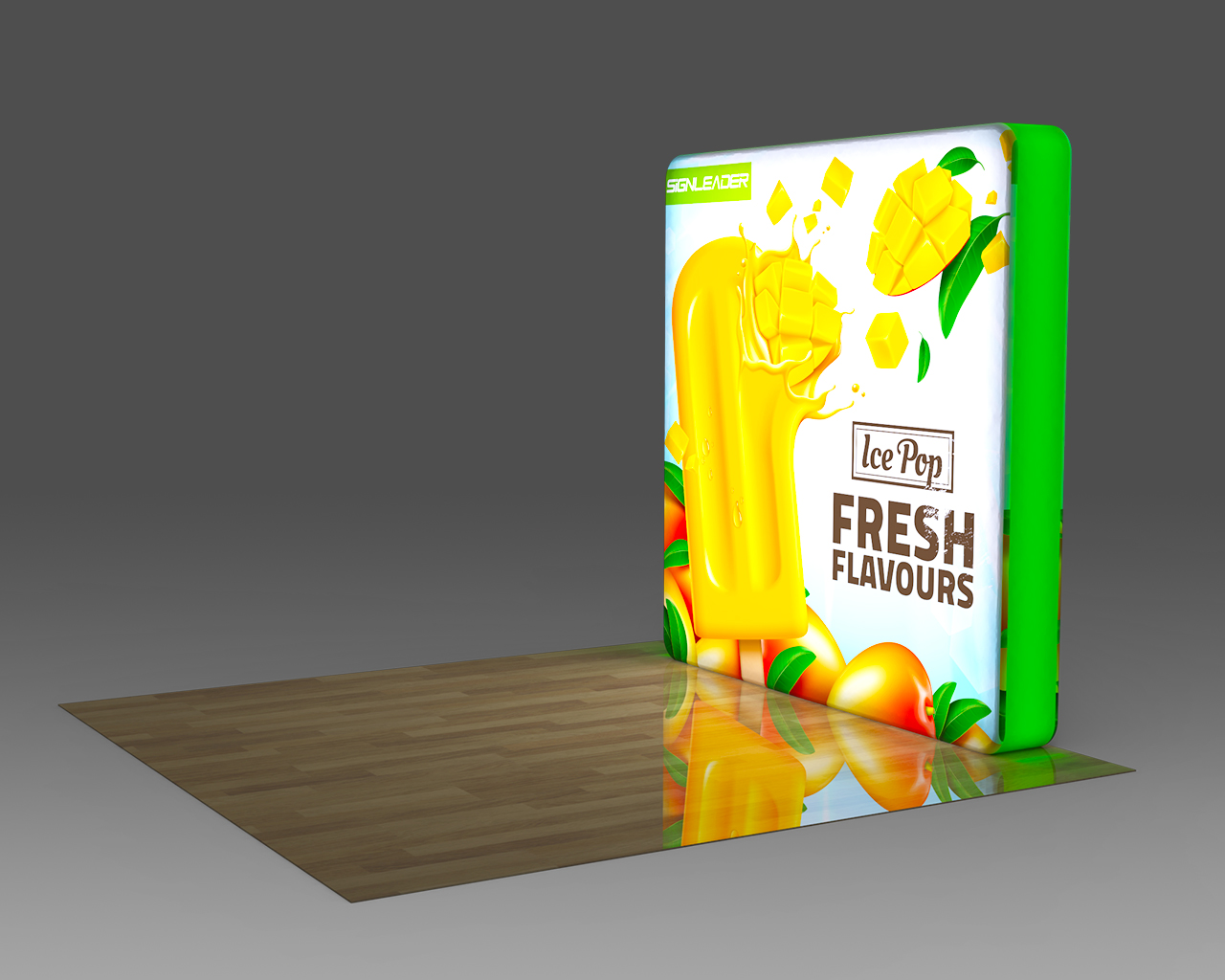 8FT Arc Angle Tension Fabric Backlit Display for Trade Show