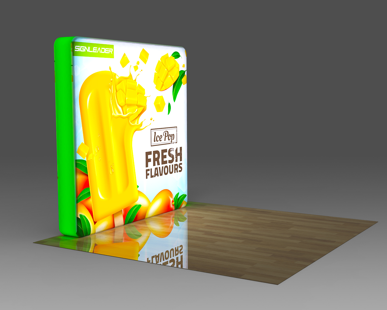 8FT Arc Angle Tension Fabric Backlit Display for Trade Show
