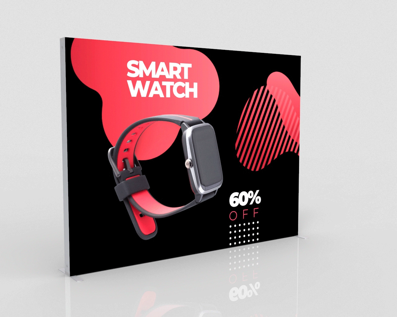 6ft Curved Tension Fabric Display