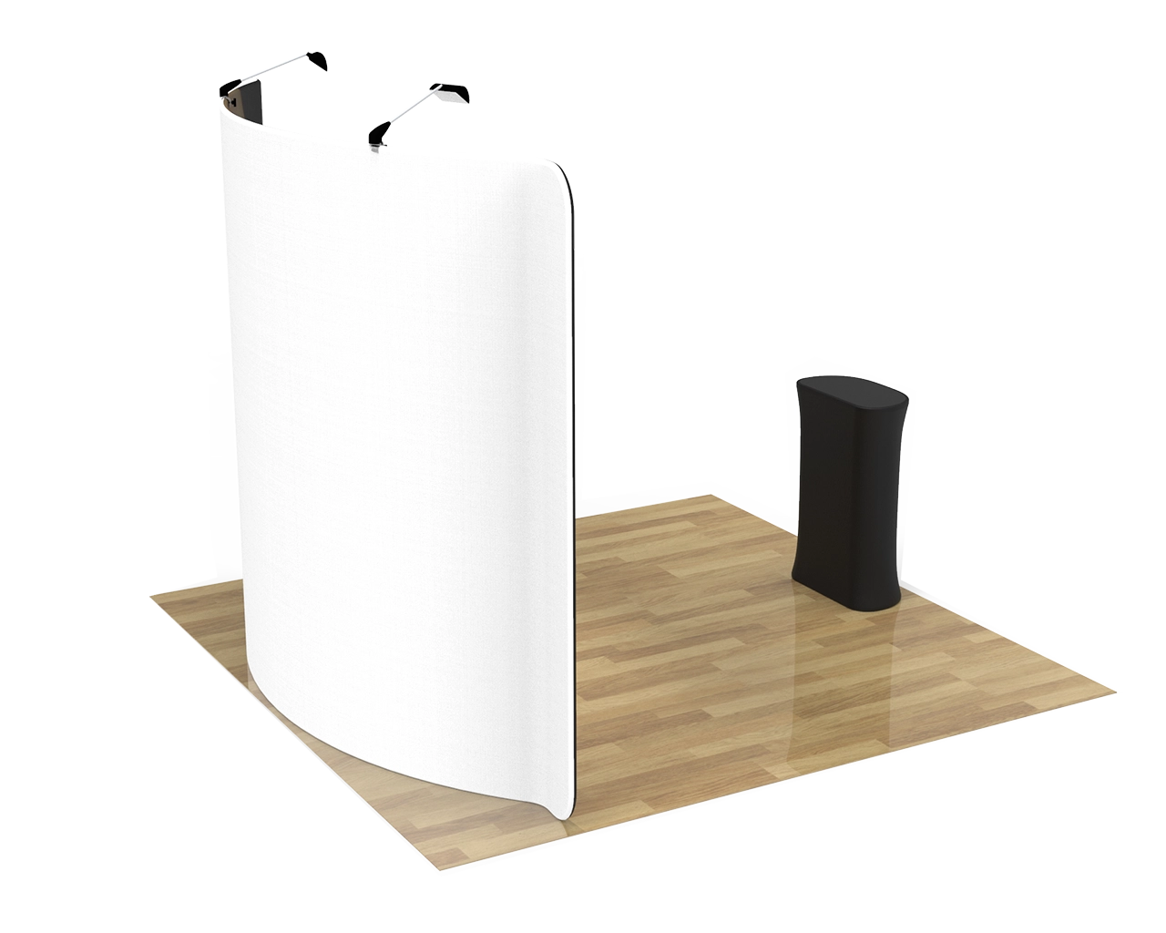 10ft Curved Portable Trade Show Booth Kit 01