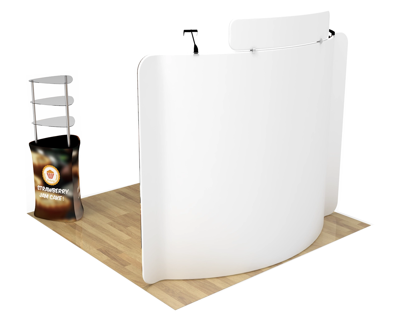 10ft Curved Portable Trade Show Booth Kit 22