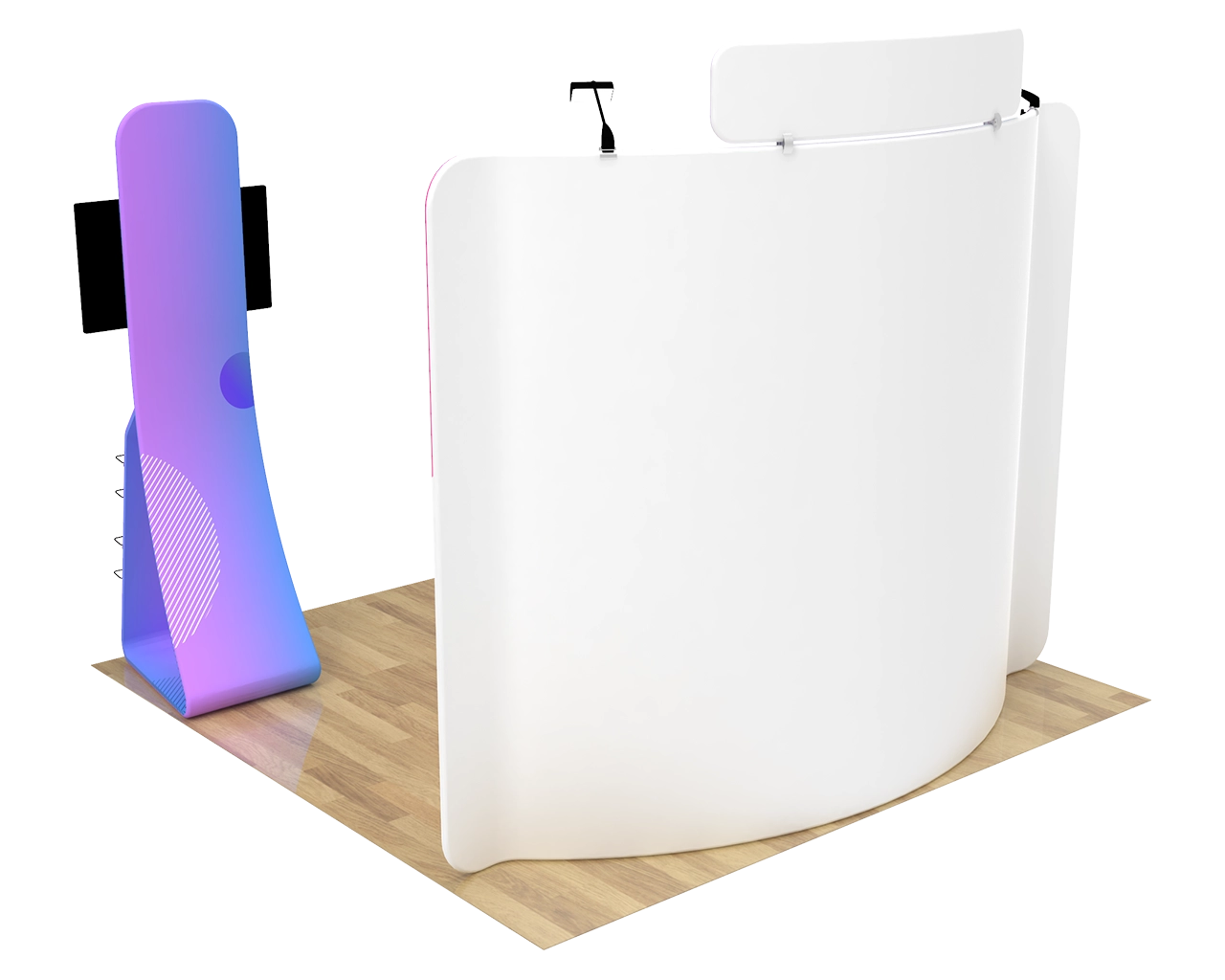 10ft Curved Portable Trade Show Booth Kit 28