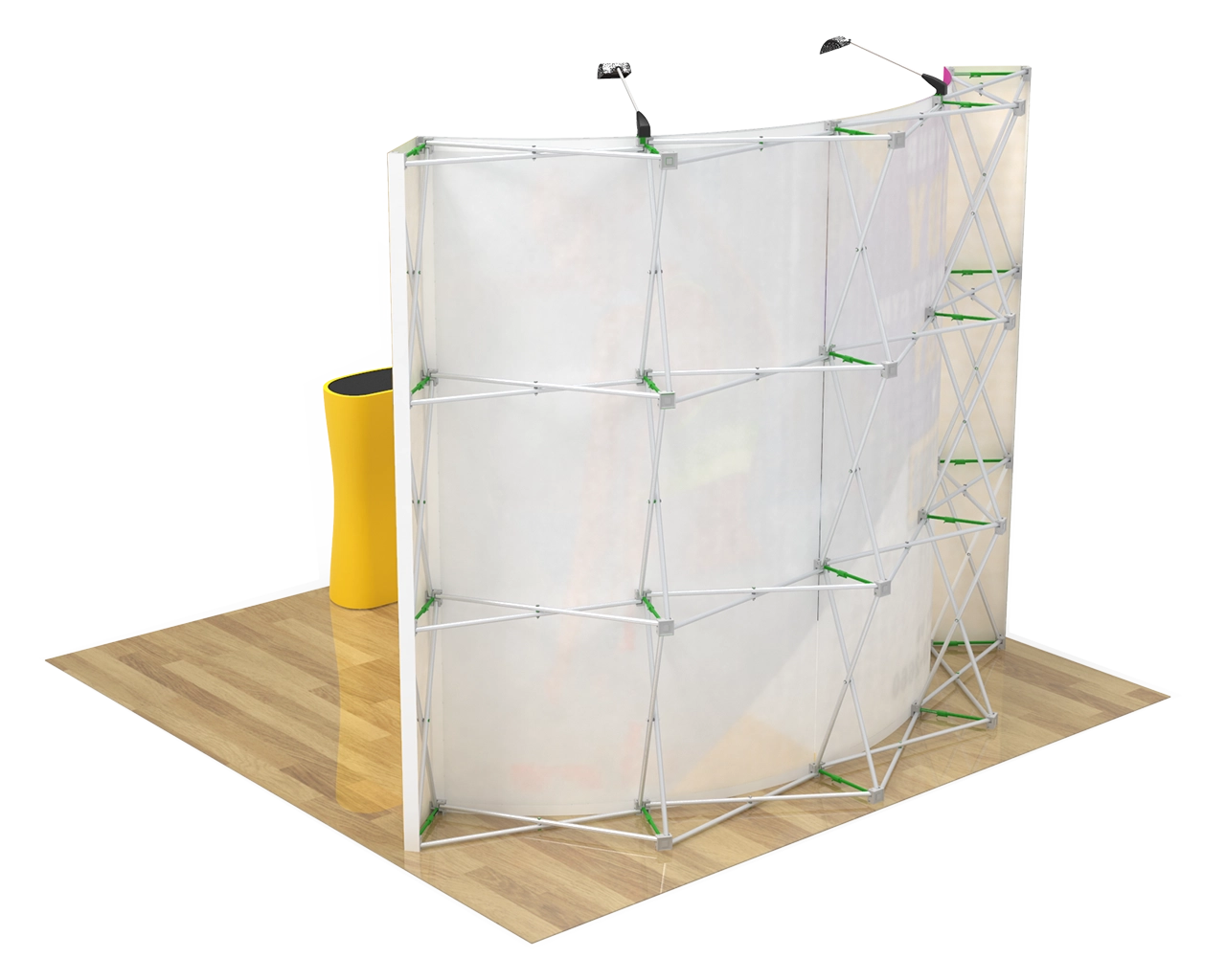 10ft Curved Velcro Portable Trade Show Booth Kit 10