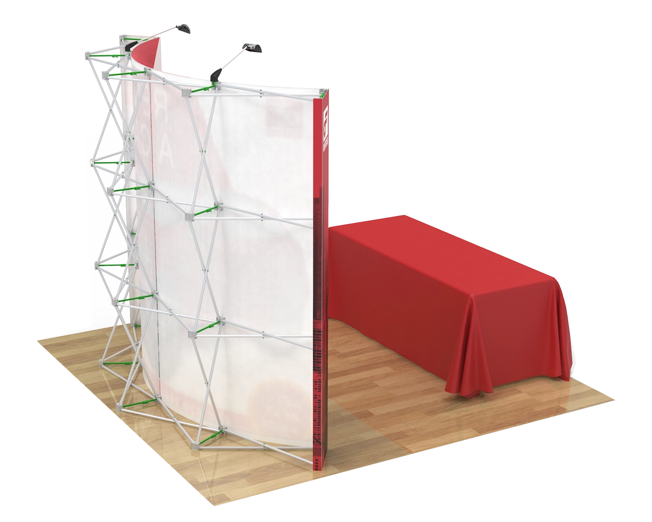 10ft Curved Velcro Portable Trade Show Booth Kit 11