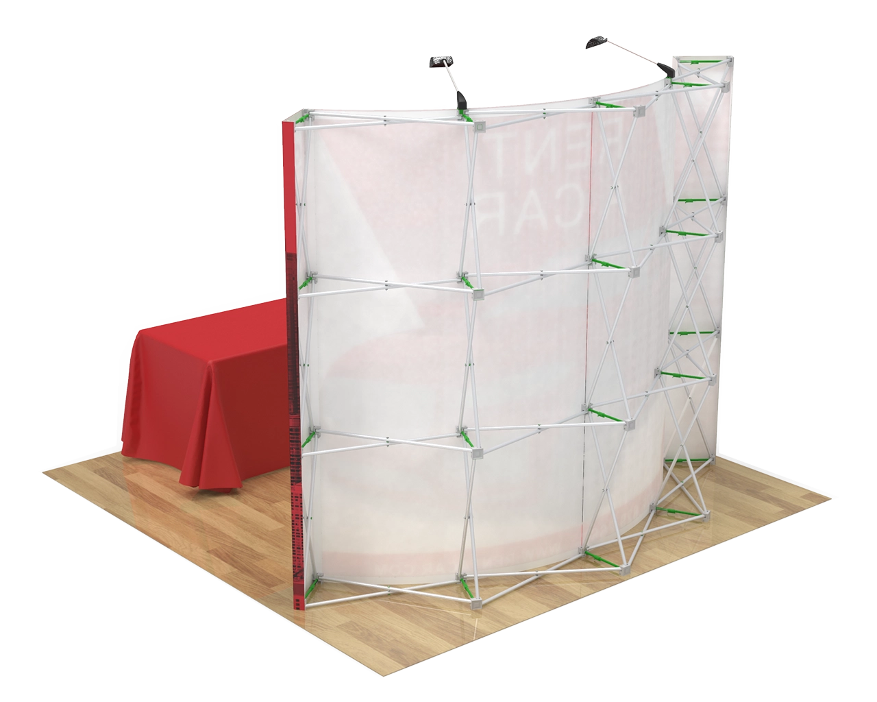 10ft Curved Velcro Portable Trade Show Booth Kit 11