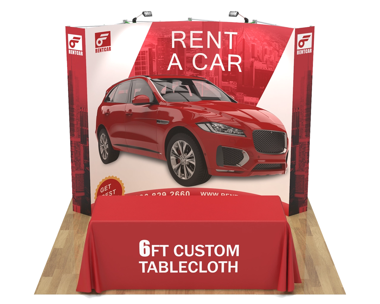 10ft Curved Velcro Portable Trade Show Booth Kit 11