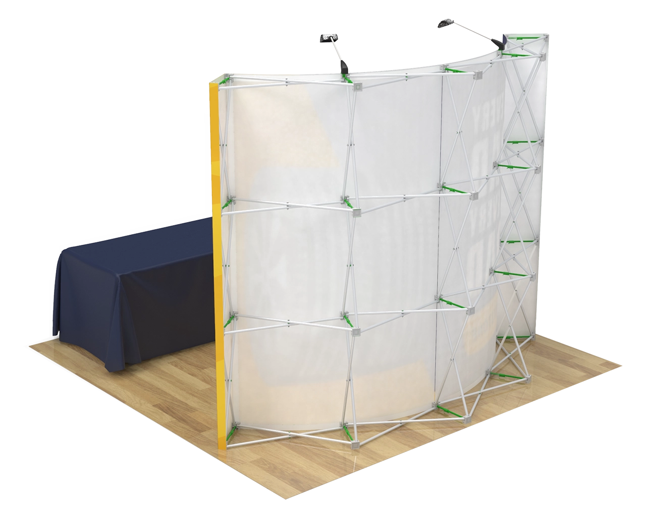 10ft Curved Velcro Portable Trade Show Booth Kit 12
