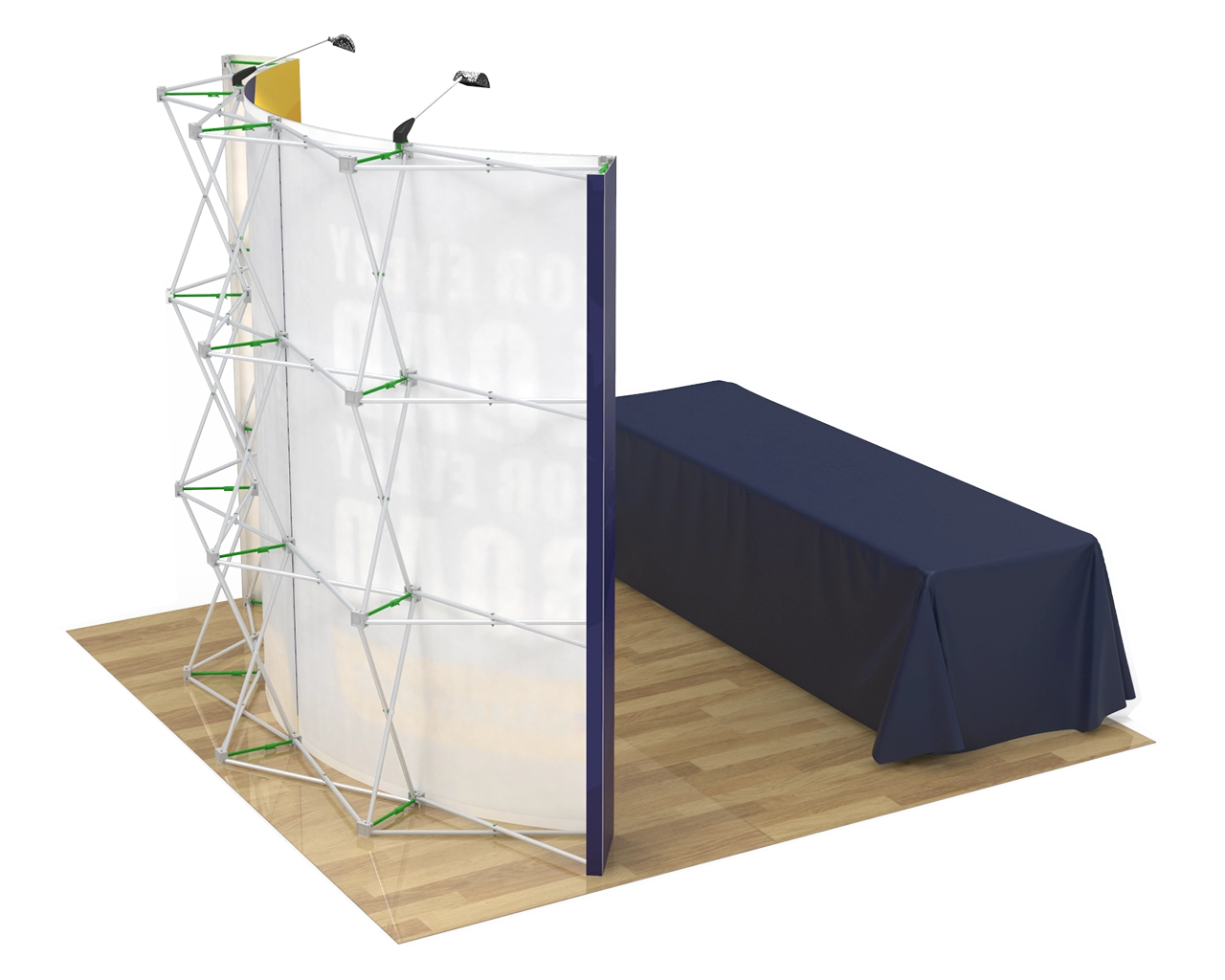 10ft Curved Velcro Portable Trade Show Booth Kit 12
