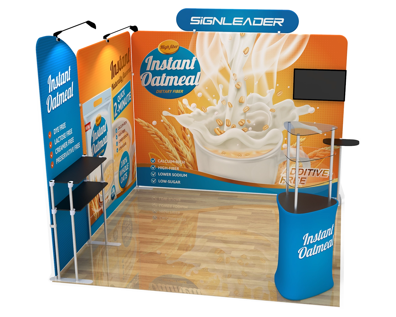 10ft Custom Portable Trade Show Booth Kit T
