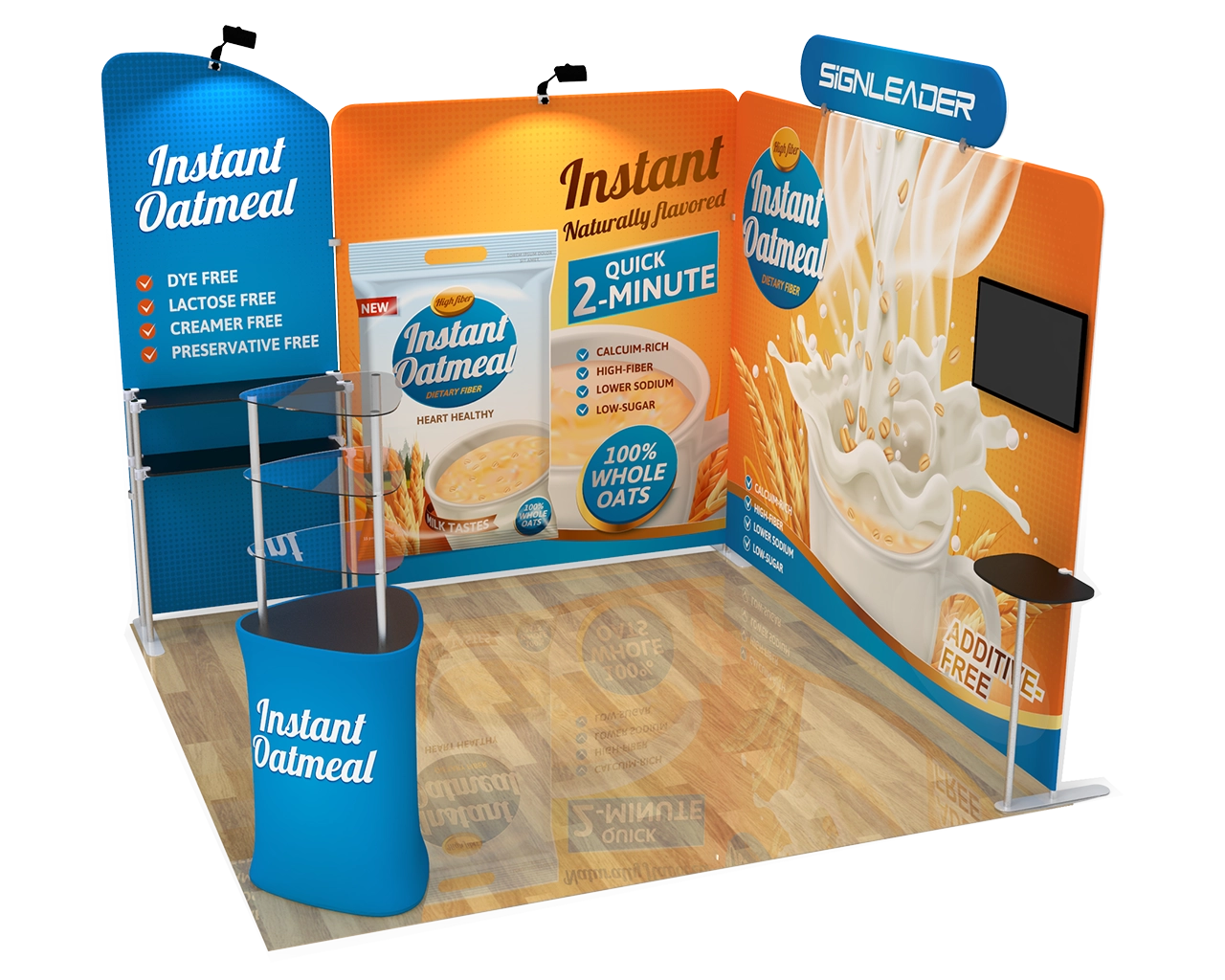 10ft Custom Portable Trade Show Booth Kit T