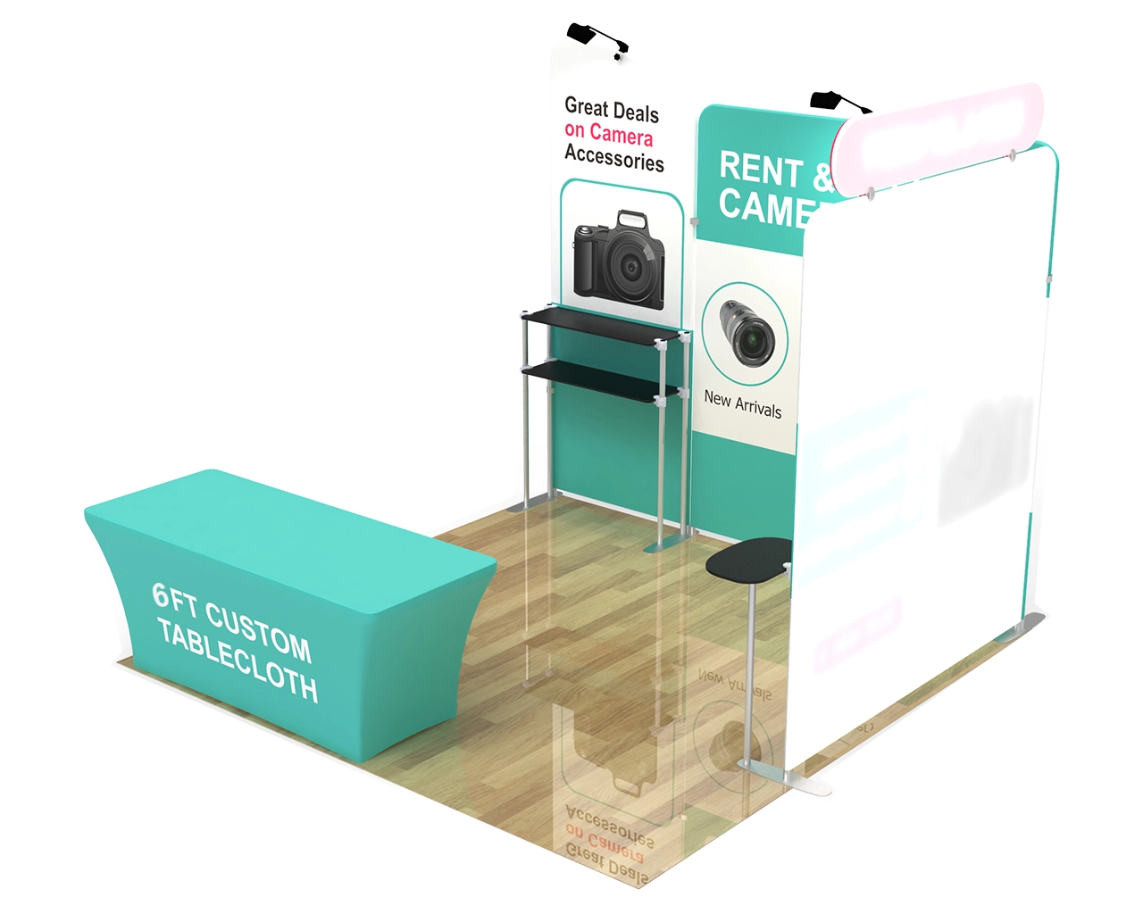 10ft Custom Portable Trade Show Booth Kit U