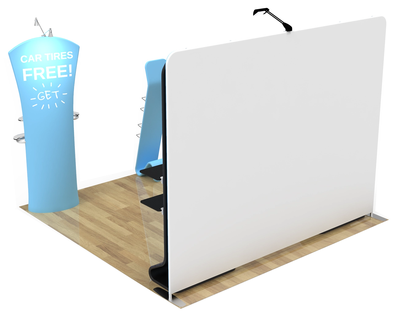 10ft Custom Portable Trade Show Booth Kit W