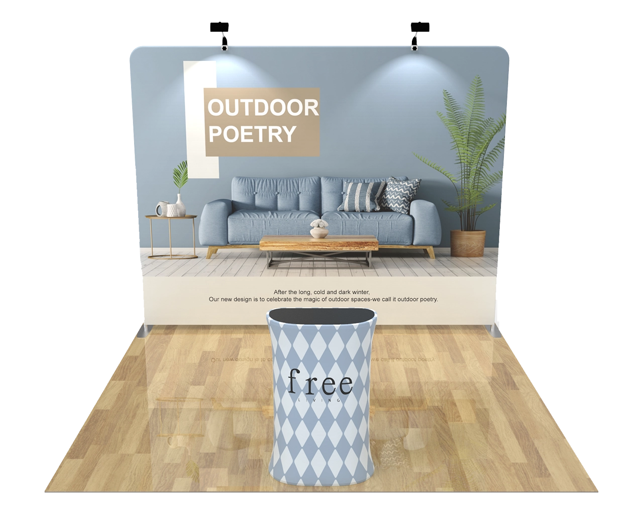 10ft Straight Portable Trade Show Booth Kit 04