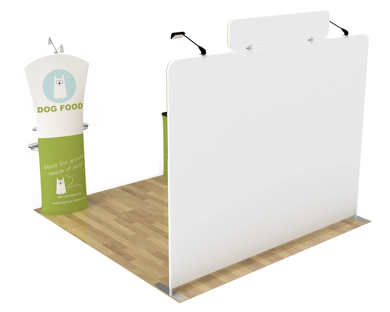 10ft Straight Portable Trade Show Booth Kit 21