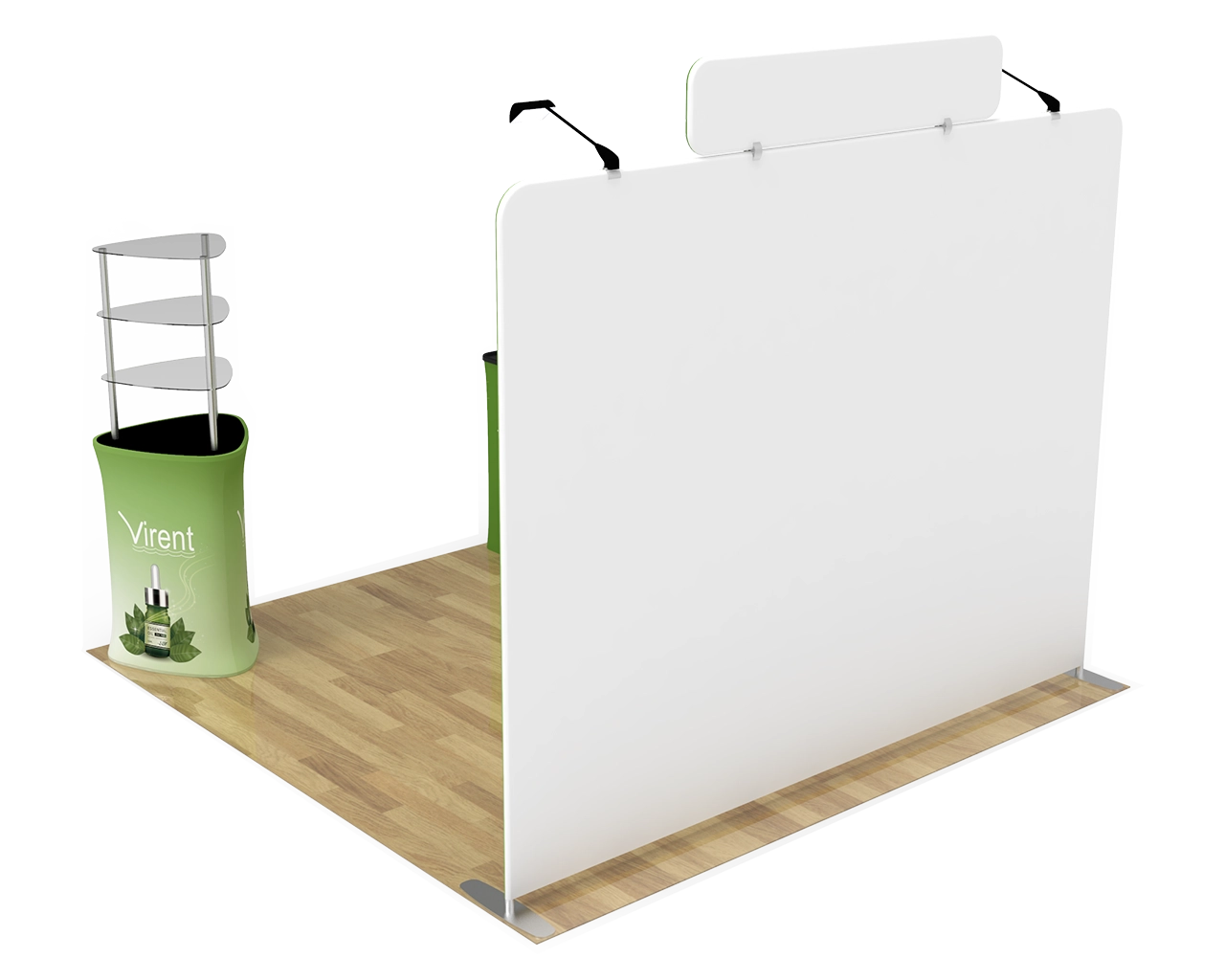 10ft Straight Portable Trade Show Booth Kit 23