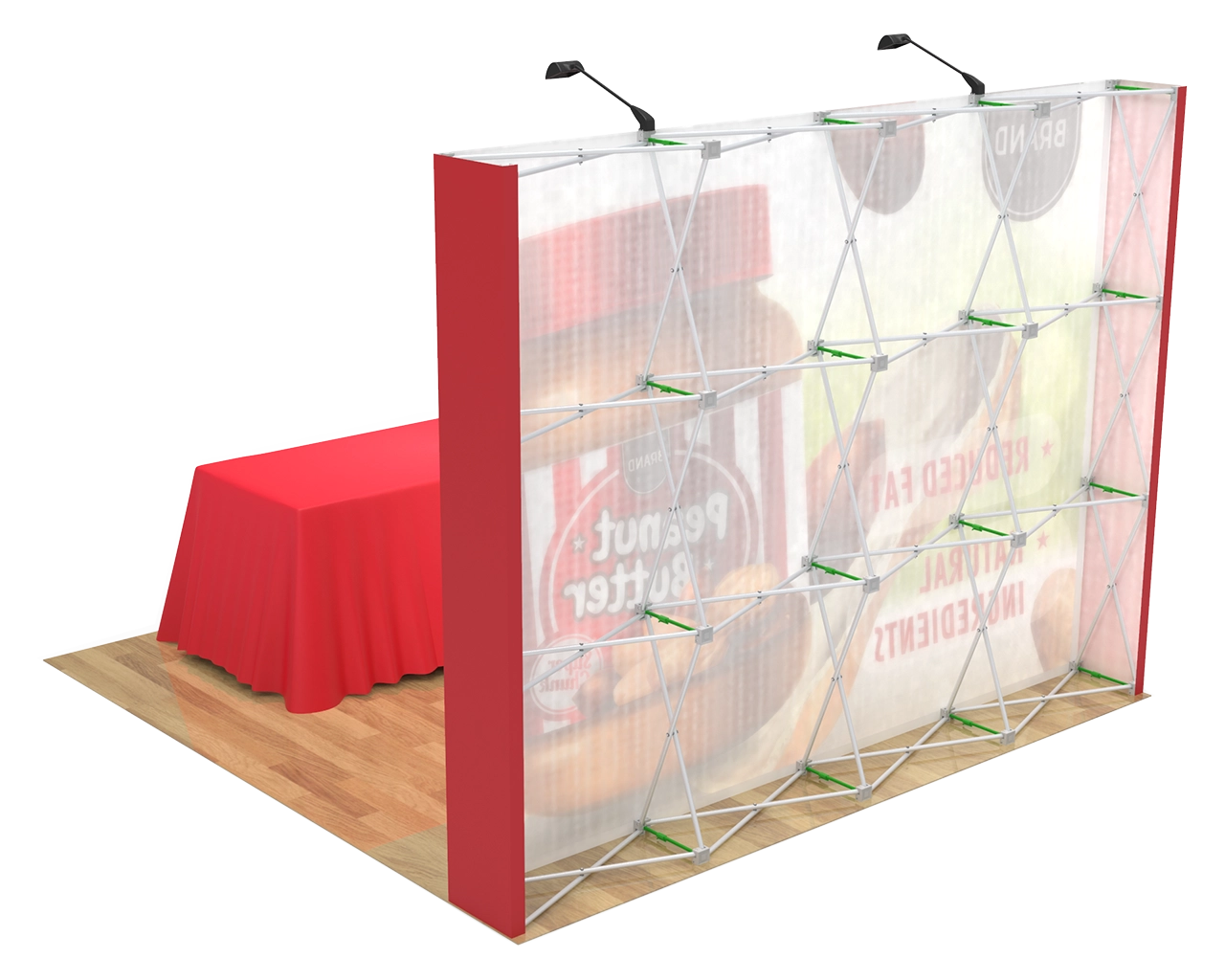 10ft Straight Velcro Portable Trade Show Booth Kit 14