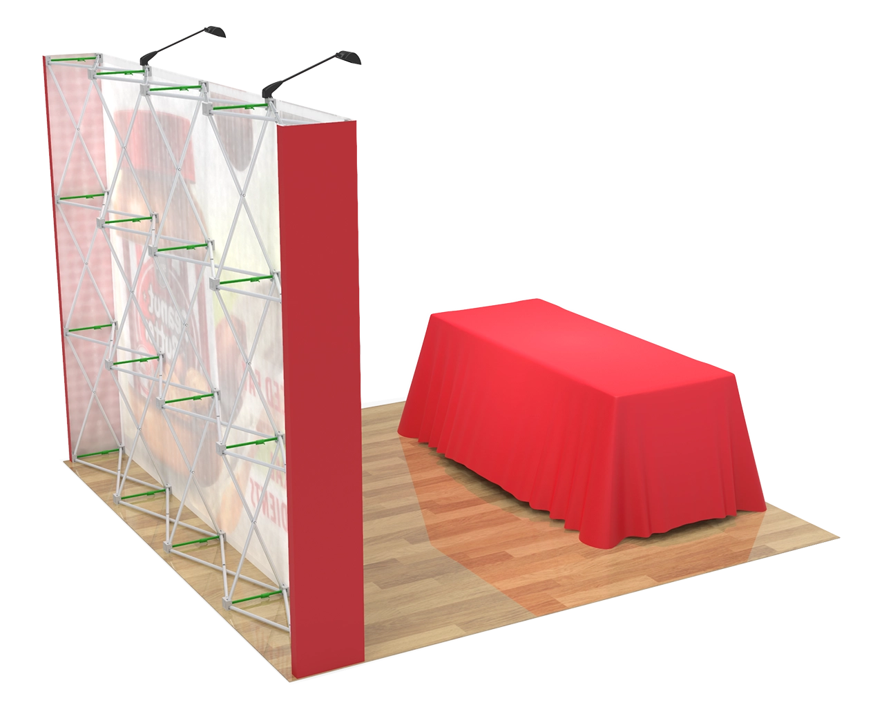 10ft Straight Velcro Portable Trade Show Booth Kit 14