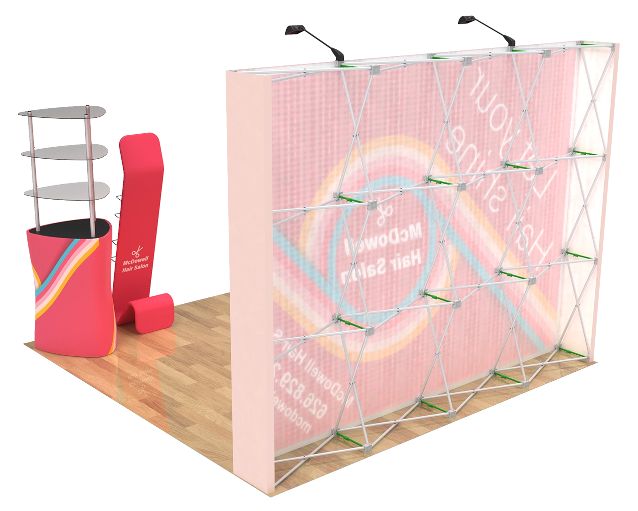 10ft Straight Velcro Portable Trade Show Booth Kit 31