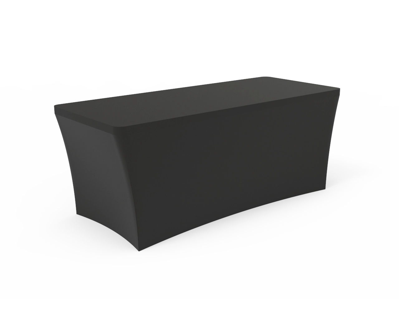 Solid Black Stretch Table Covers