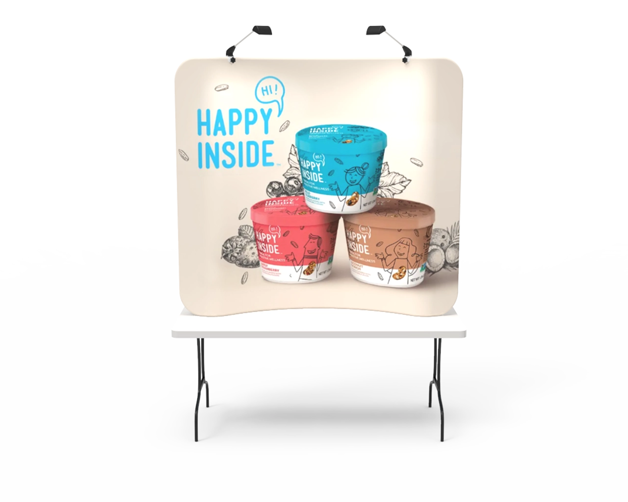 6ft Curved Tension Fabric Display