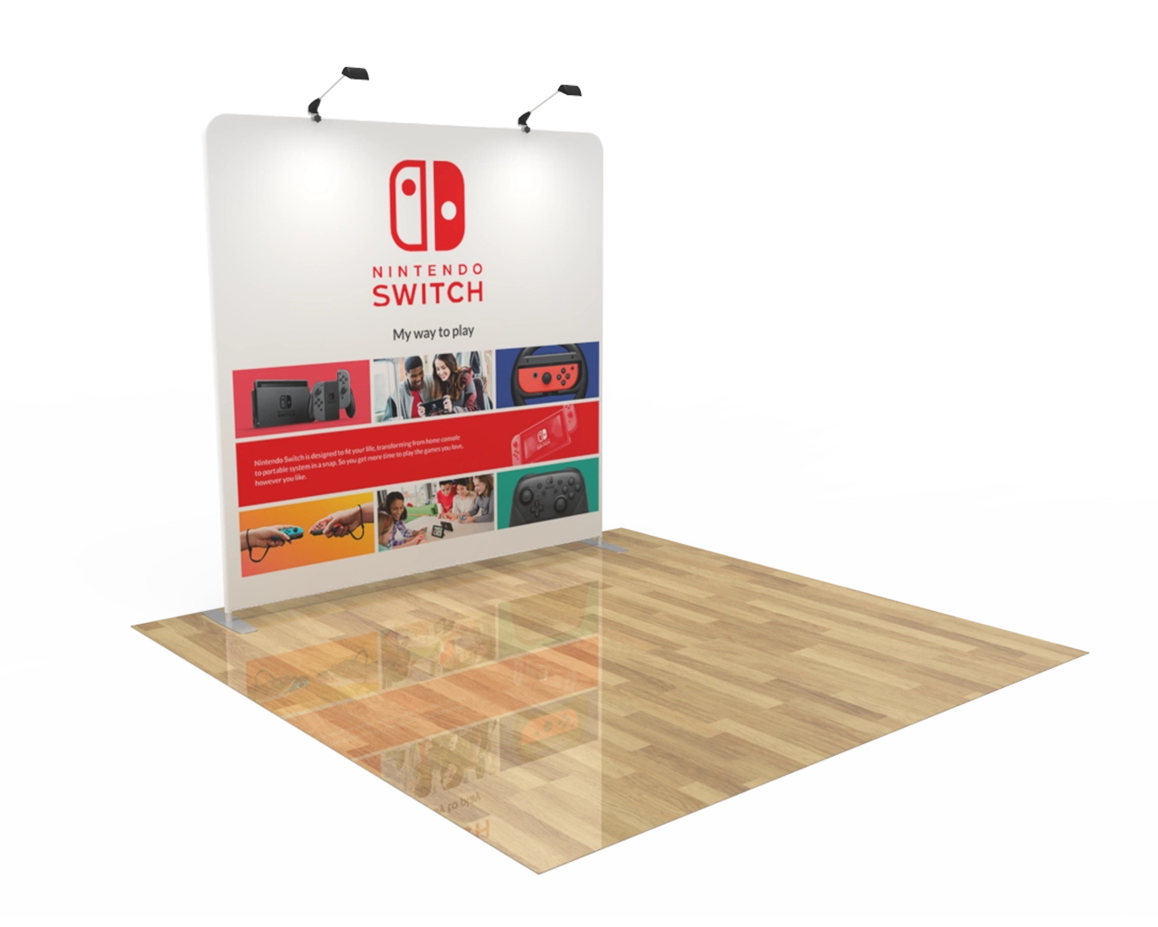 8ft Straight & Tension Fabric Display