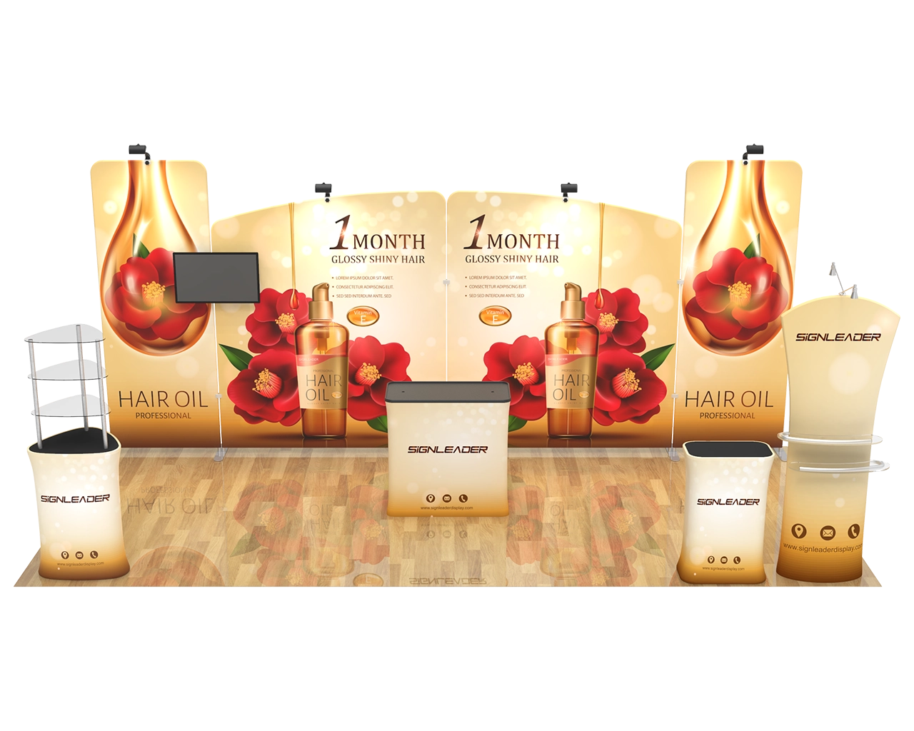 10x20ft Commercial Custom Trade Show Booth Combo G