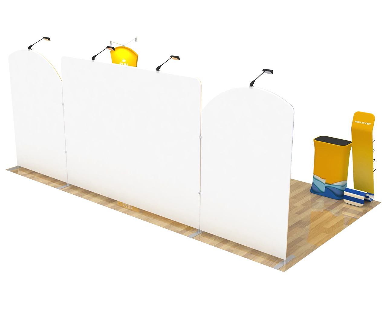 10x20ft Commercial Custom Trade Show Booth Combo J