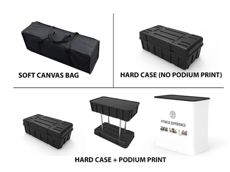 8ft Curved Velcro Fabric Pop Up Display