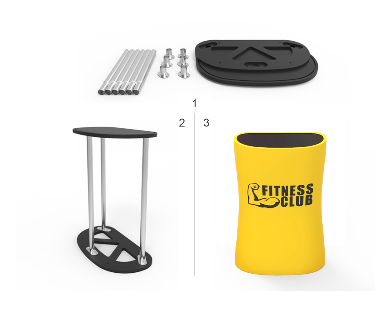 10ft Curved Portable Trade Show Booth Kit 01