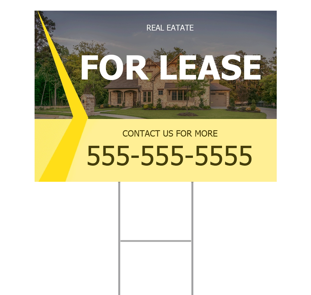 Real Estate Yard Signs And H-Stake