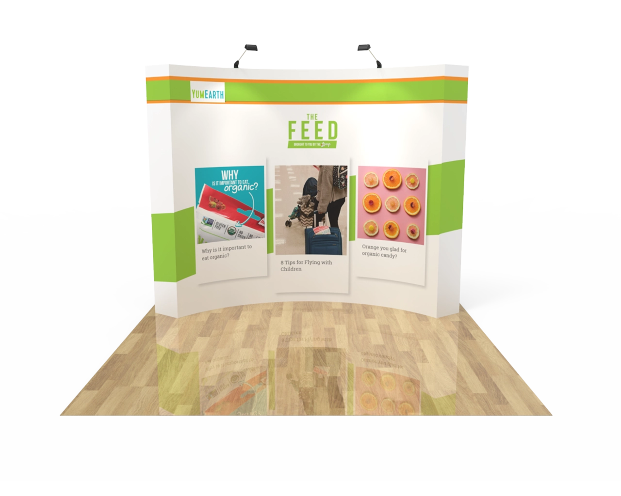 10ft Curved Velcro Fabric Pop Up Display