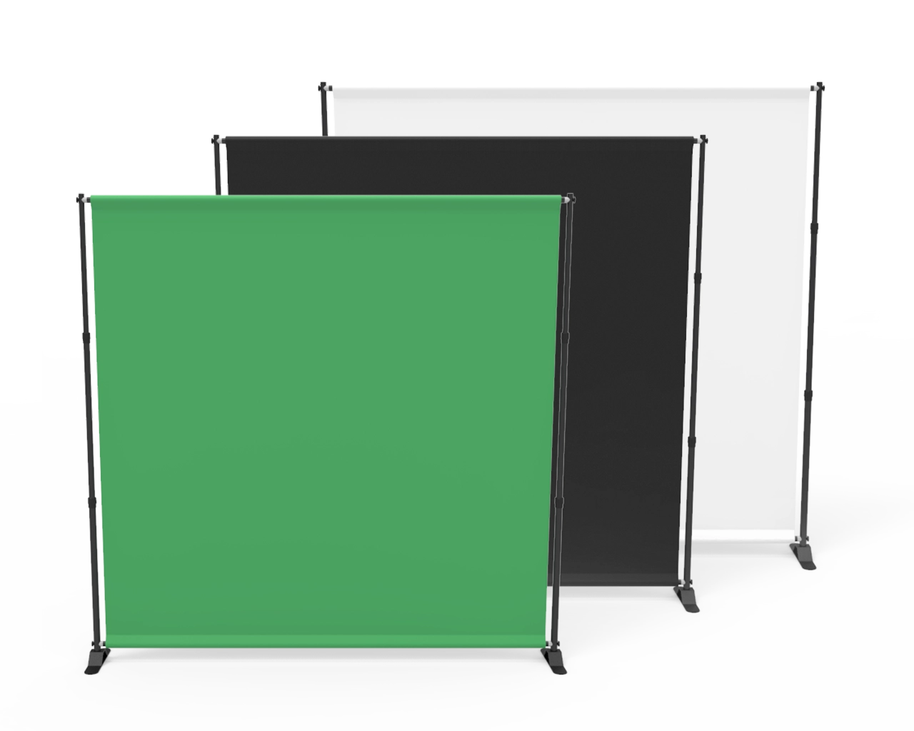 Adjustable Step and Repeat Video Backdrop Tension Fabric Display for Online Conferencing