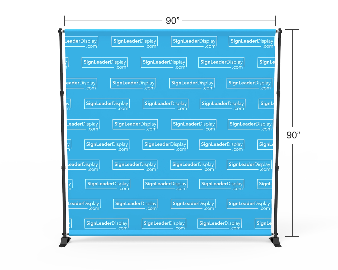 Adjustable Step and Repeat Video Backdrop Tension Fabric Display for Online Conferencing