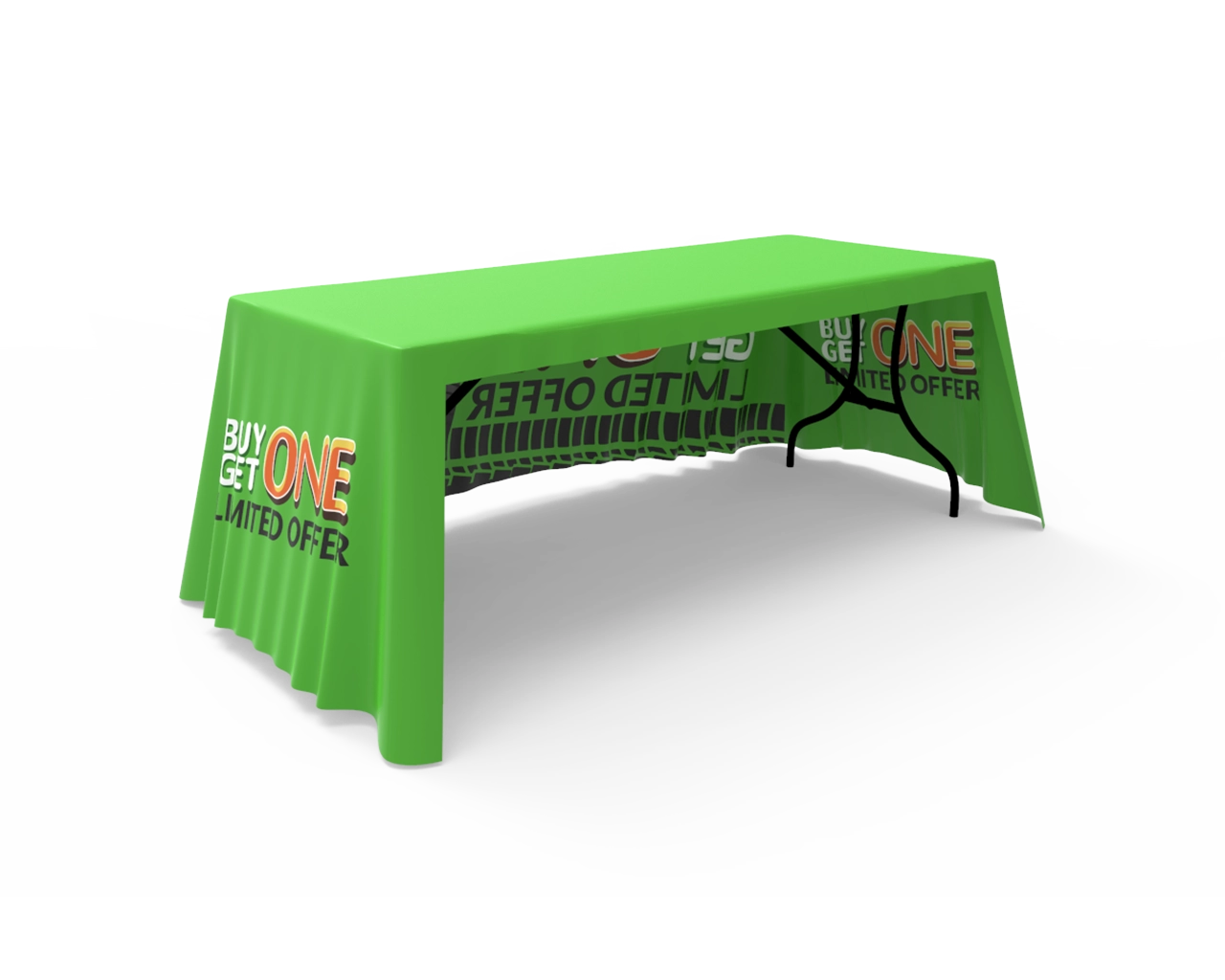 Table Cover 3 Side  (Open Back)
