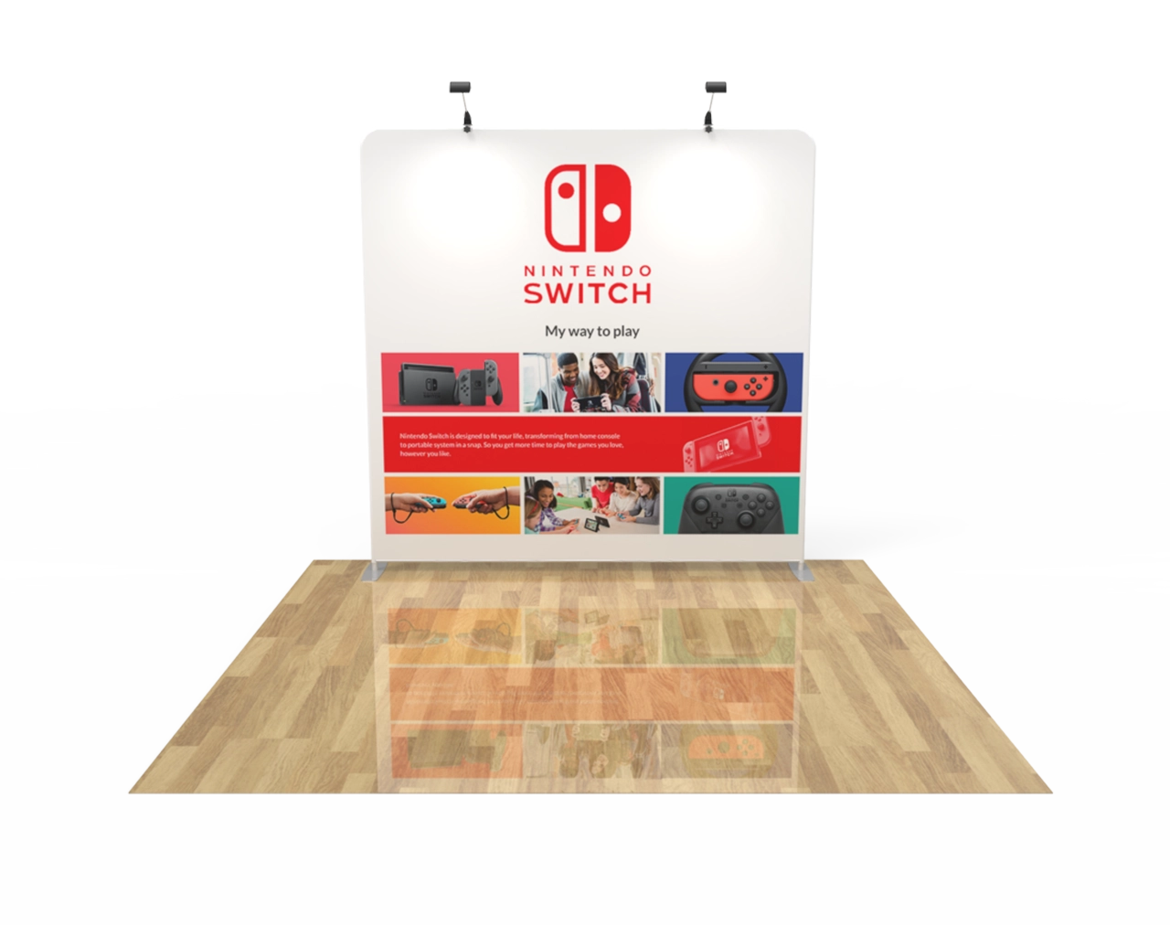 8ft Straight & Tension Fabric Display