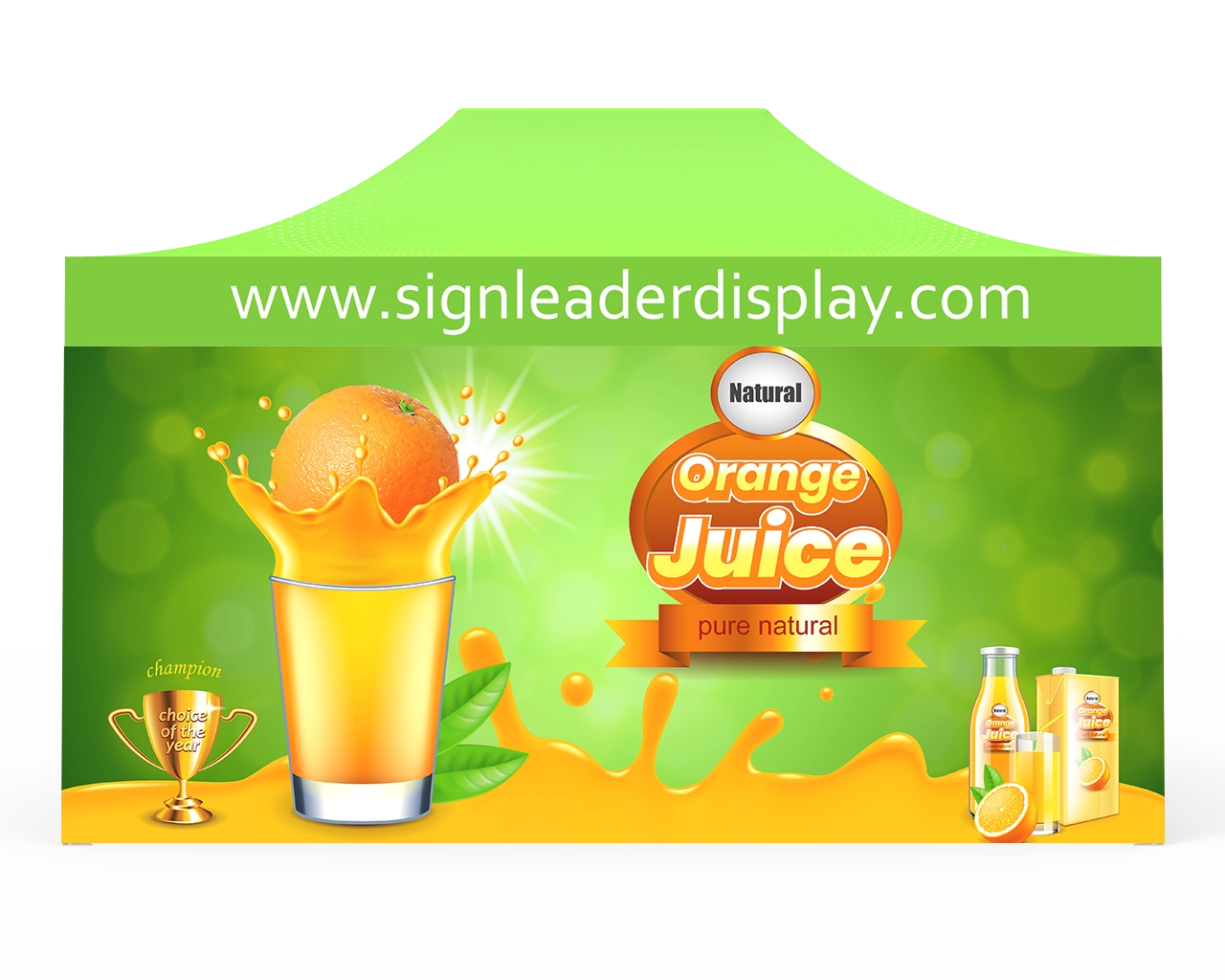 Custom 10x15 Pop Up Canopy Tent with 2 x Double-Sided Full Backwall & 2 x Double-Sided Full Sidewalls