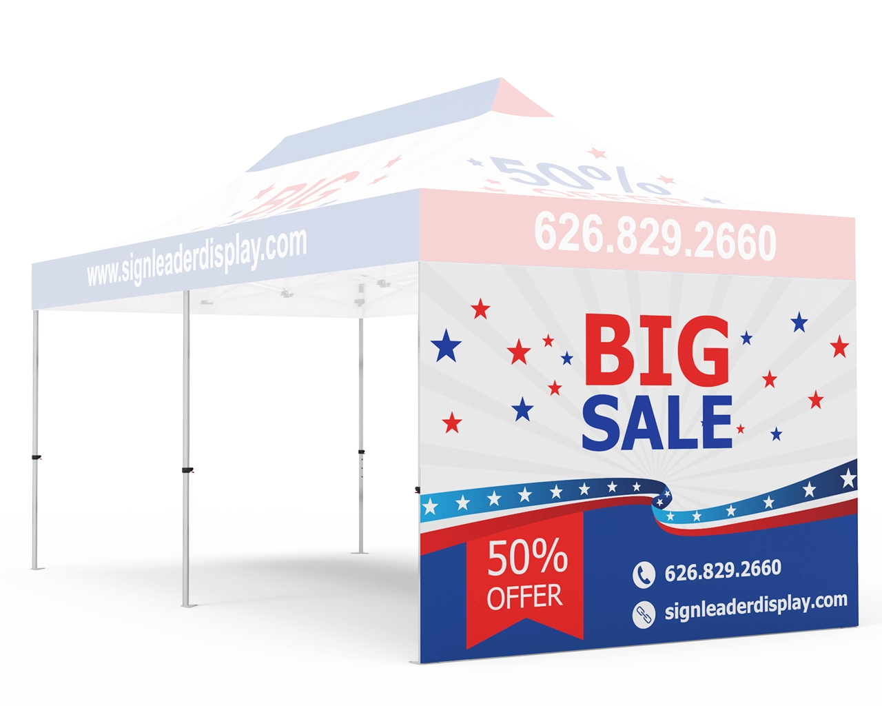 Custom Printed Tent Full Sidewall for 10x20 Tent
