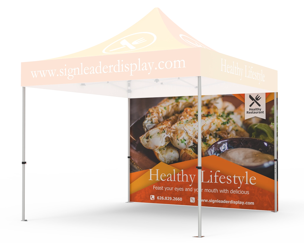 Custom Printed Tent Full Wall for 10x10 Tent
