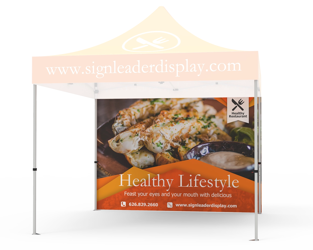 Custom Printed Tent Full Wall for 10x10 Tent