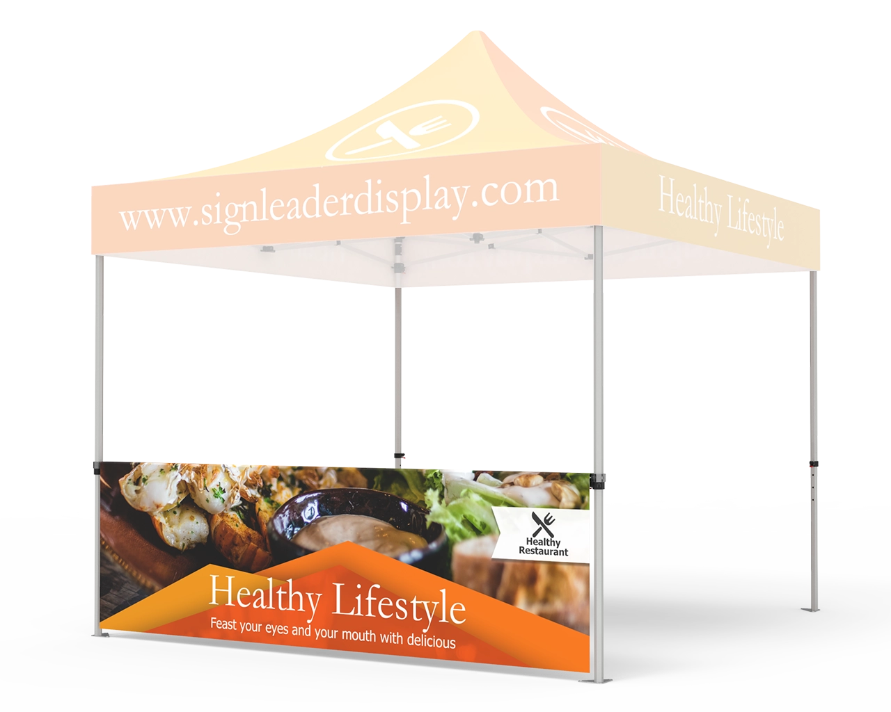 Custom Printed Tent Halfwall for 10x10 Tent